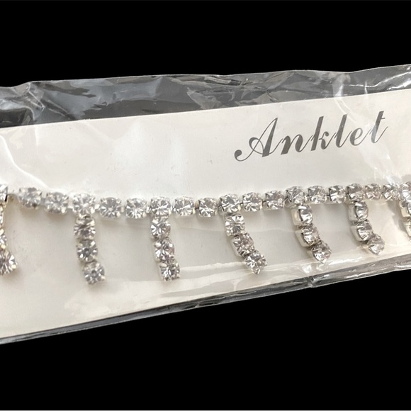 Anklet with clear rhinestones - Picture 2 of 2